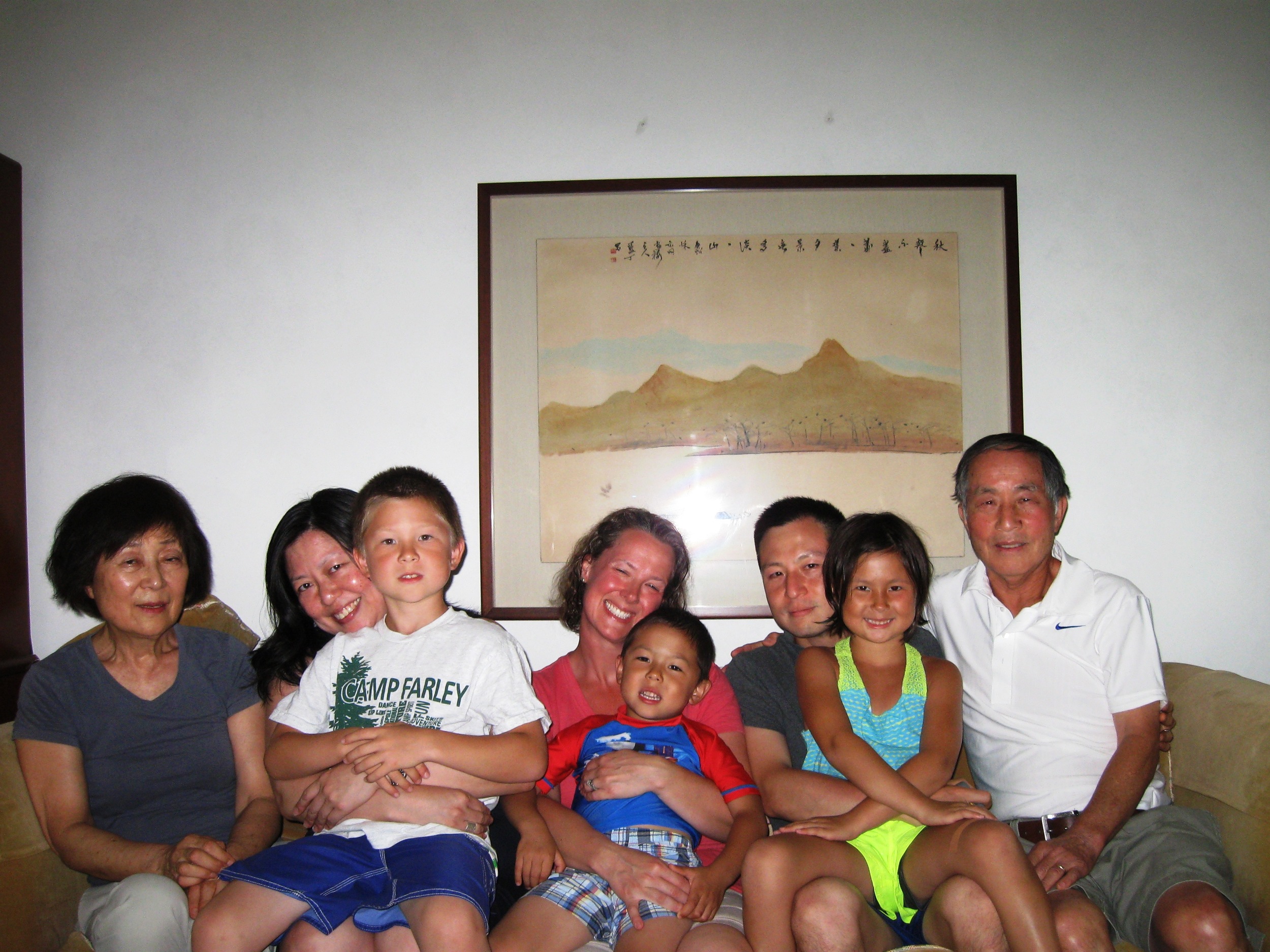 Kon Ho Cho with his family in New Jersey, 2013