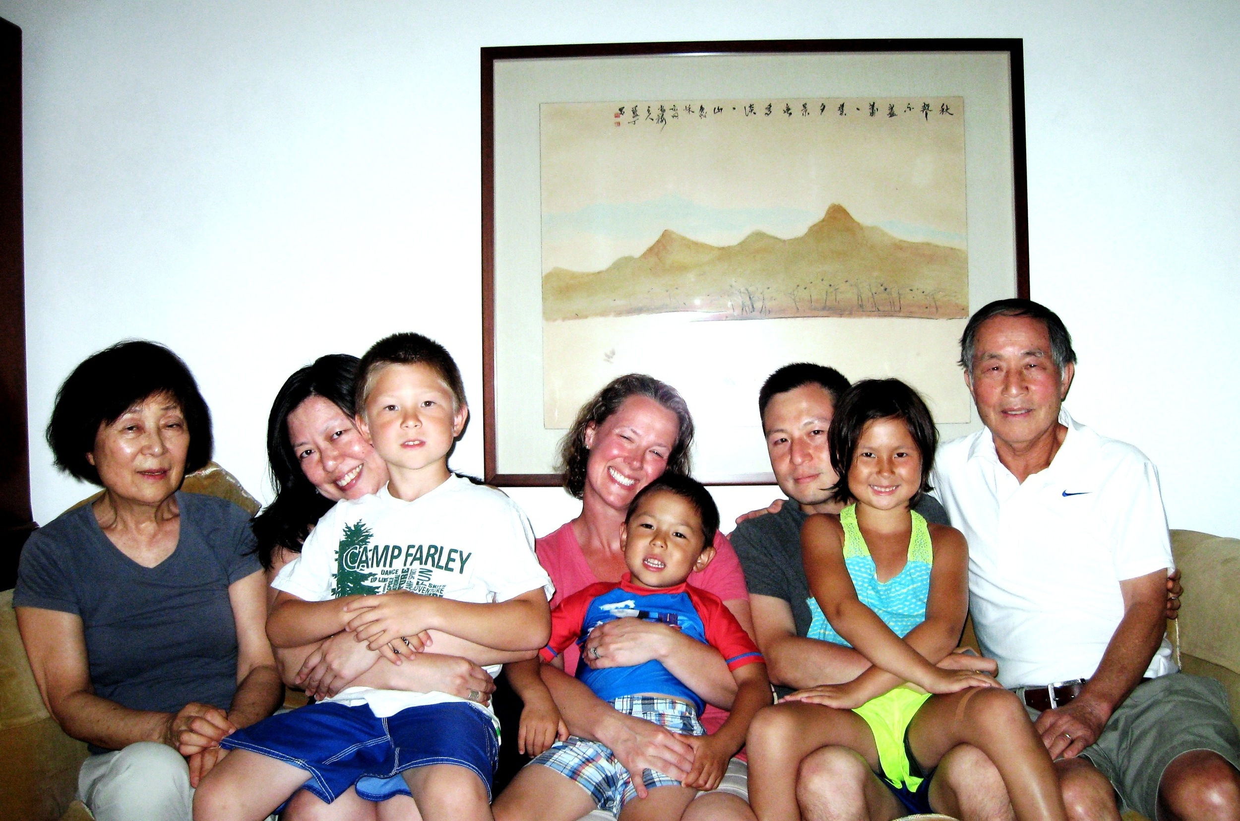 With family, 2013