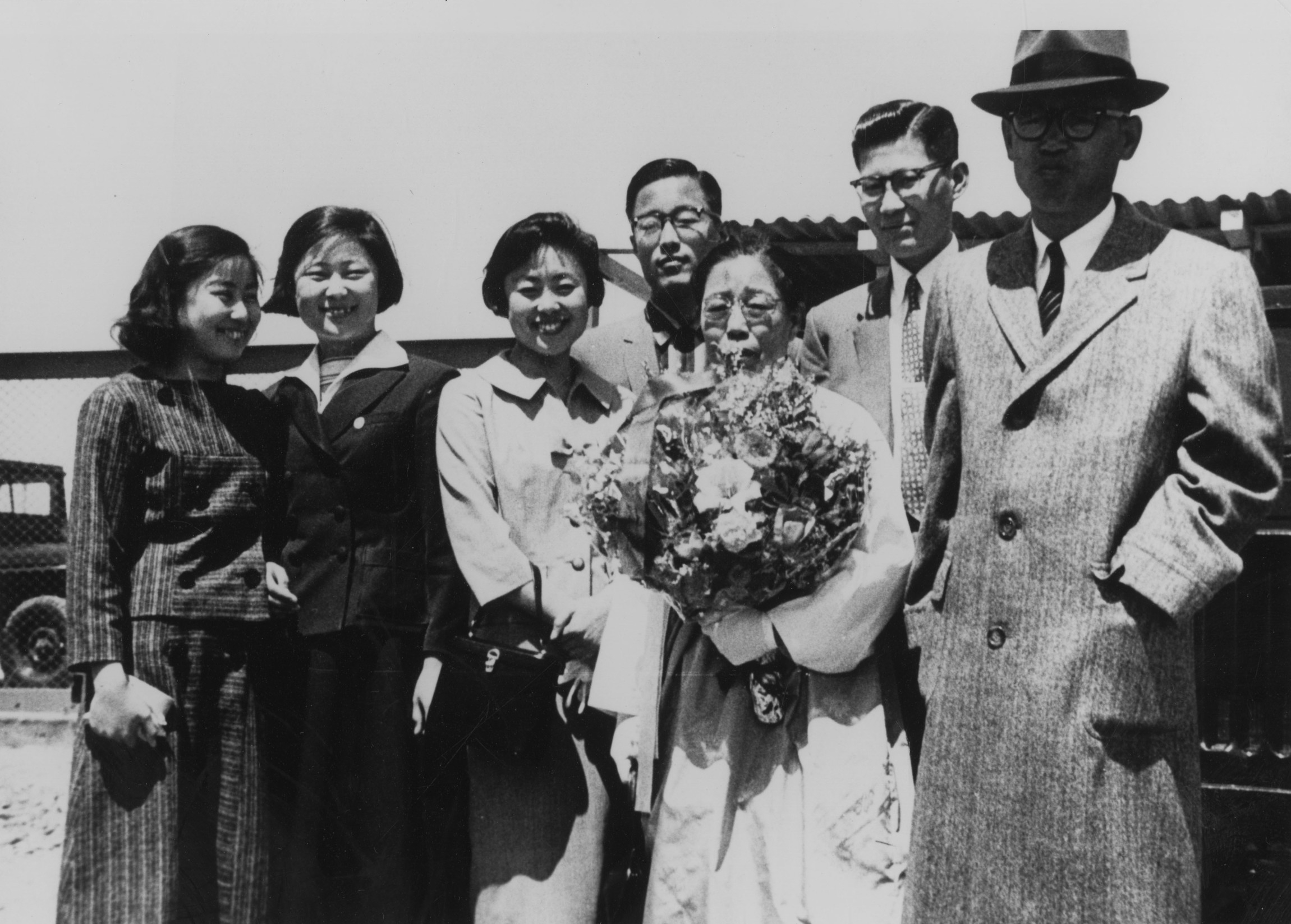 With her family in Seoul, 1960s