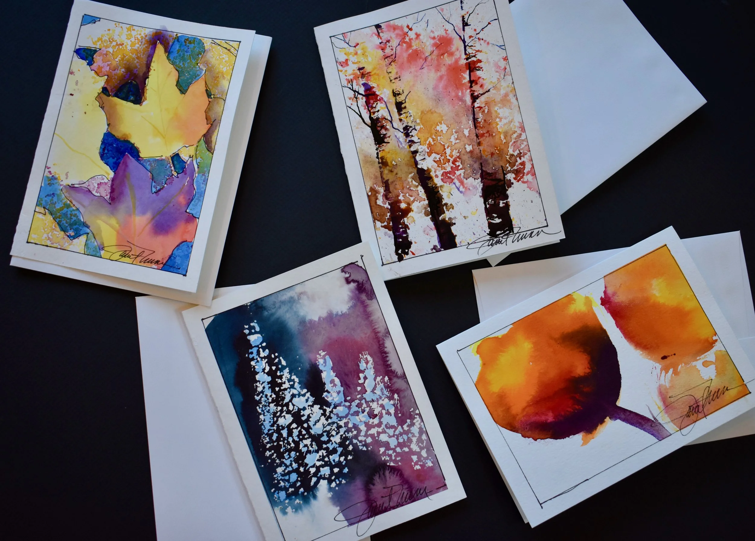 Painting Note Cards at the Arvada Center for the Arts, Saturday October 28, 9am to 3pm.