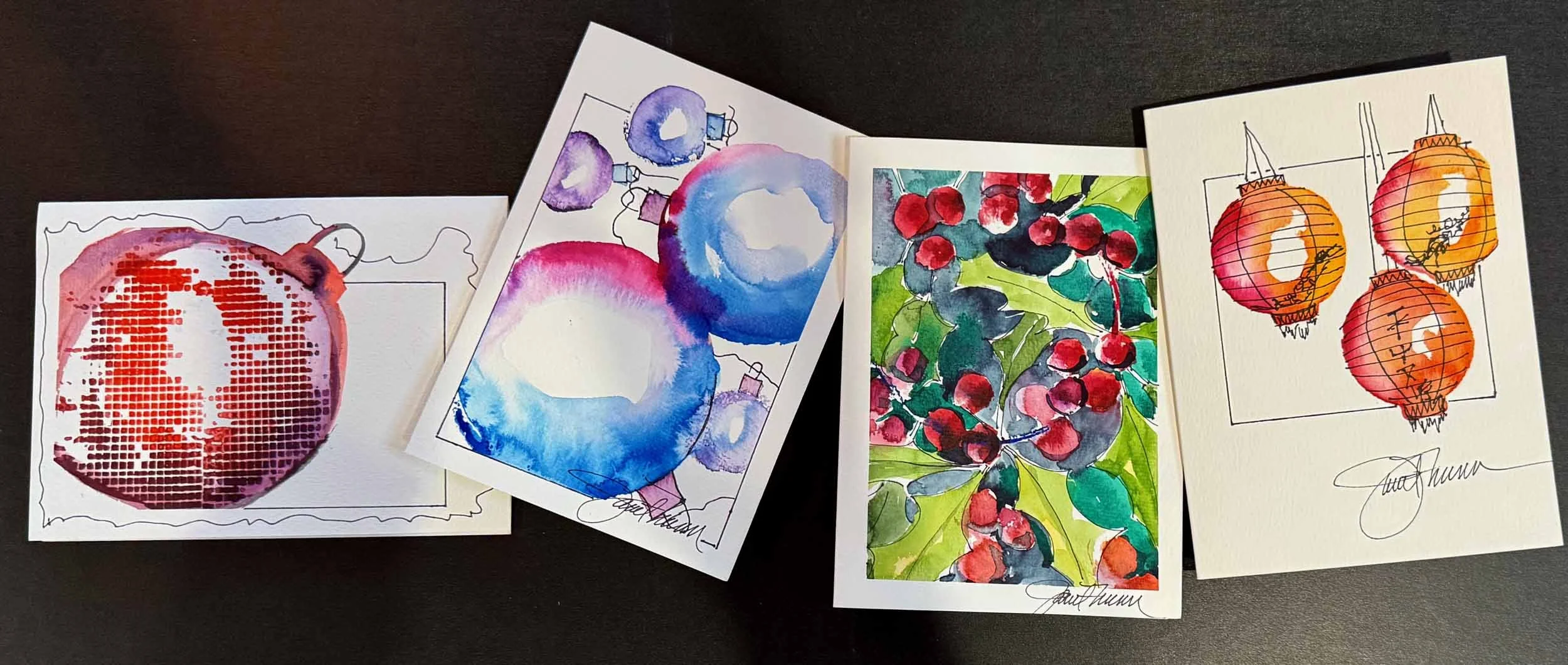 Painting Note cards, Saturday, November 21, 11 am to 1 pm. at The Blue Heron Restaurant , Blaine, WA