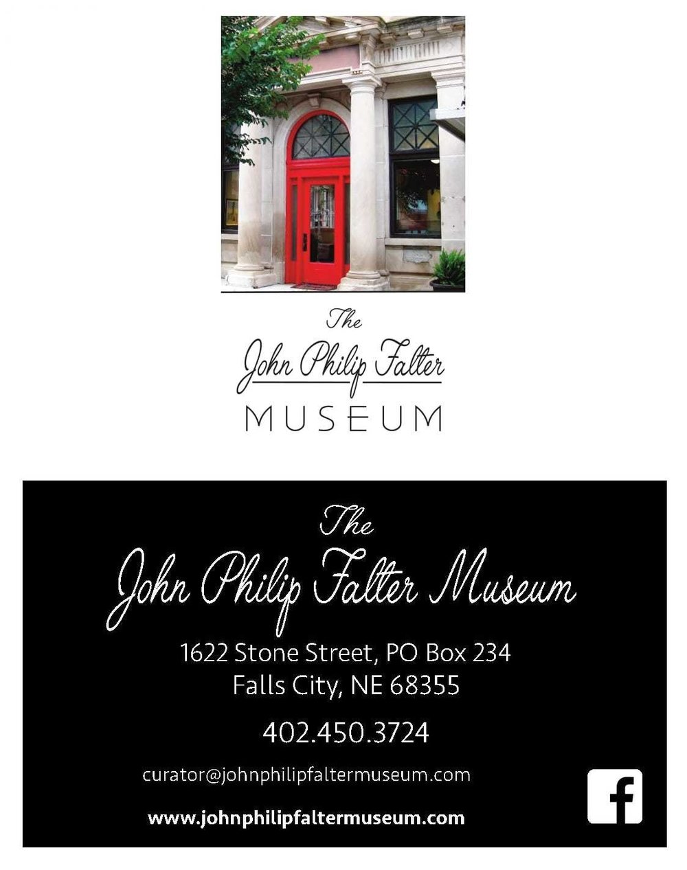 Museum Business Cards (designed by Wolfe's Printing - Falls City, NE)