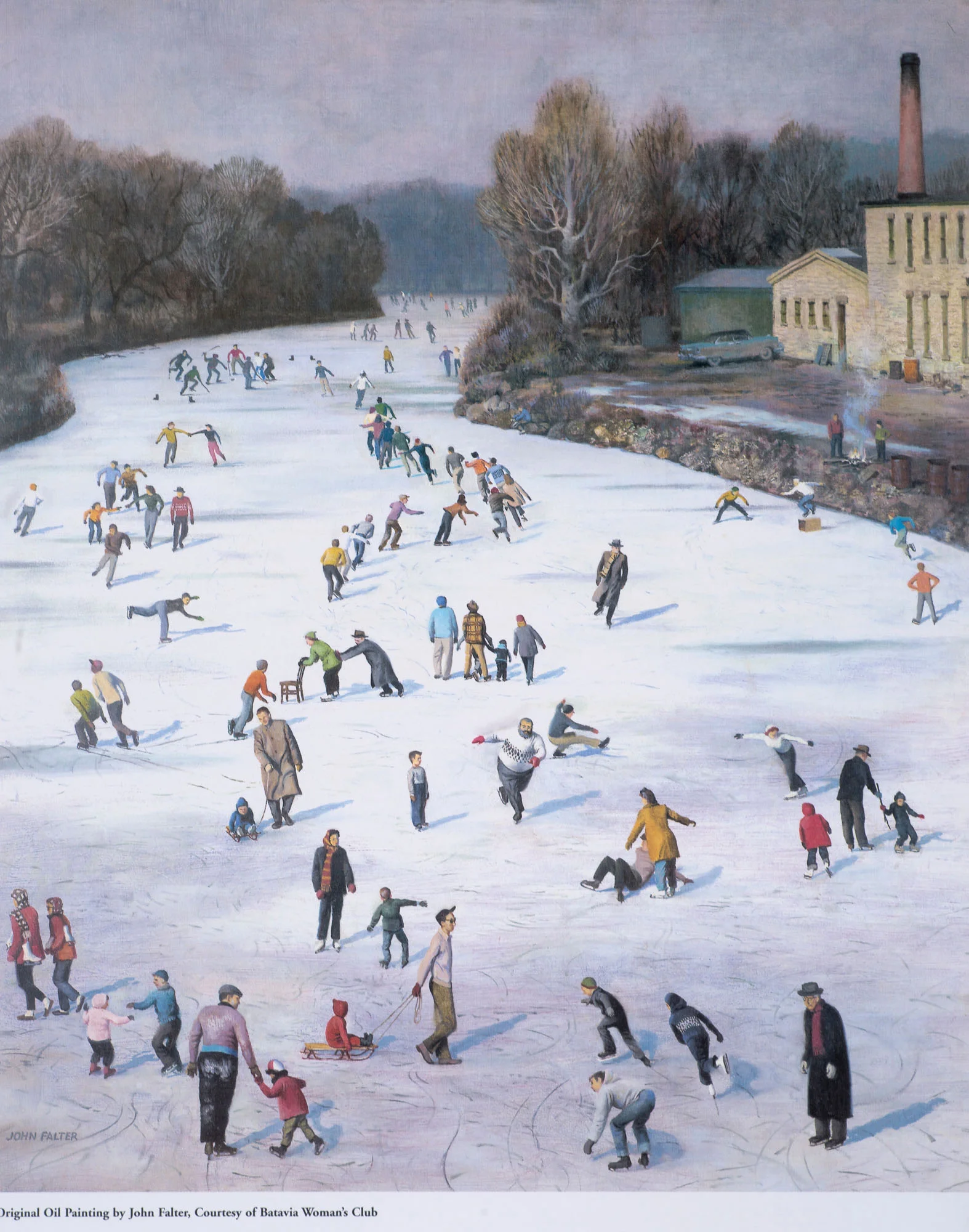 FOX RIVER ICE SKATING 16” X 18" $50.00 *shipping not included*