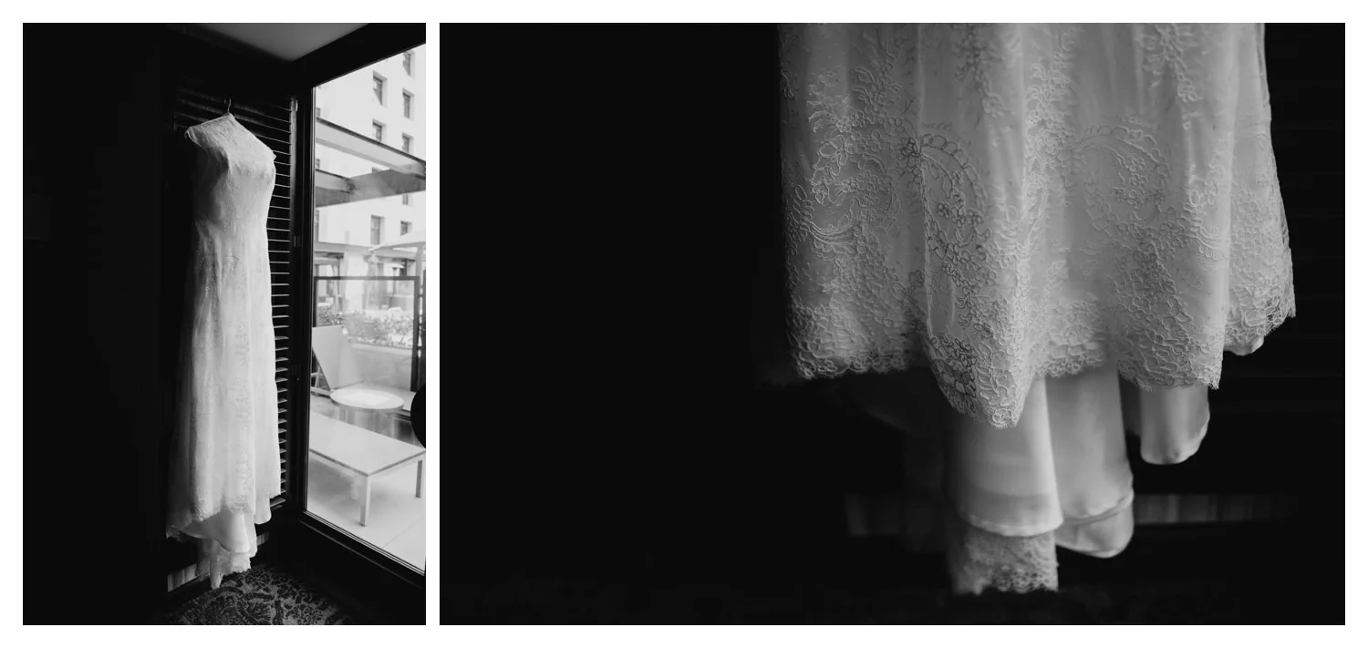 detailed texture of a beautiful wedding dress