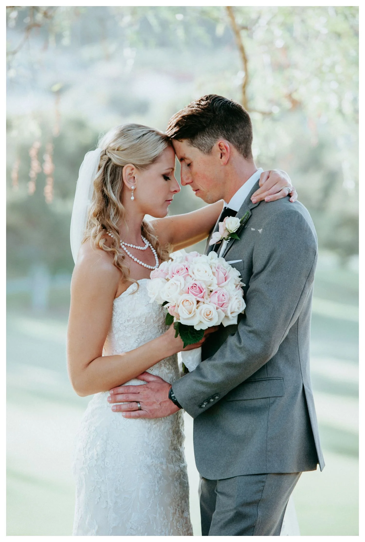 A romantic bridal portrait at Twin Oaks in San Marcos, CA.