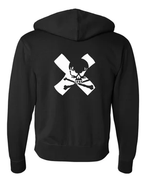 Zip Up LA Skully X Hoodie — Derby Dolls