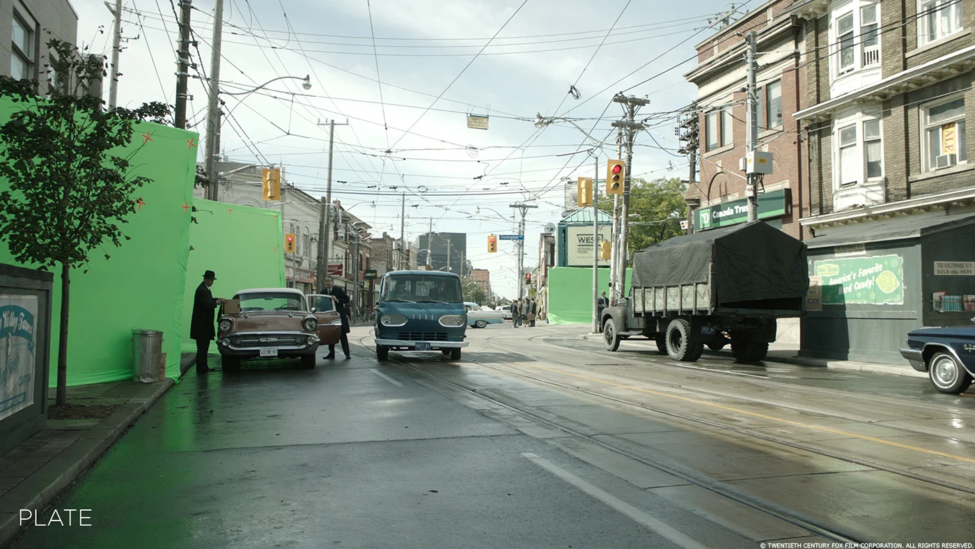 Toronto, angolo tra Dundas street e Ossington street. Immagine con effetti visivi. Da: www.artofvfx.com