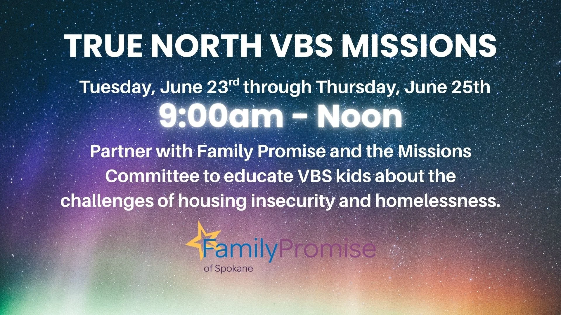 True North VBS Missions - Family Promise