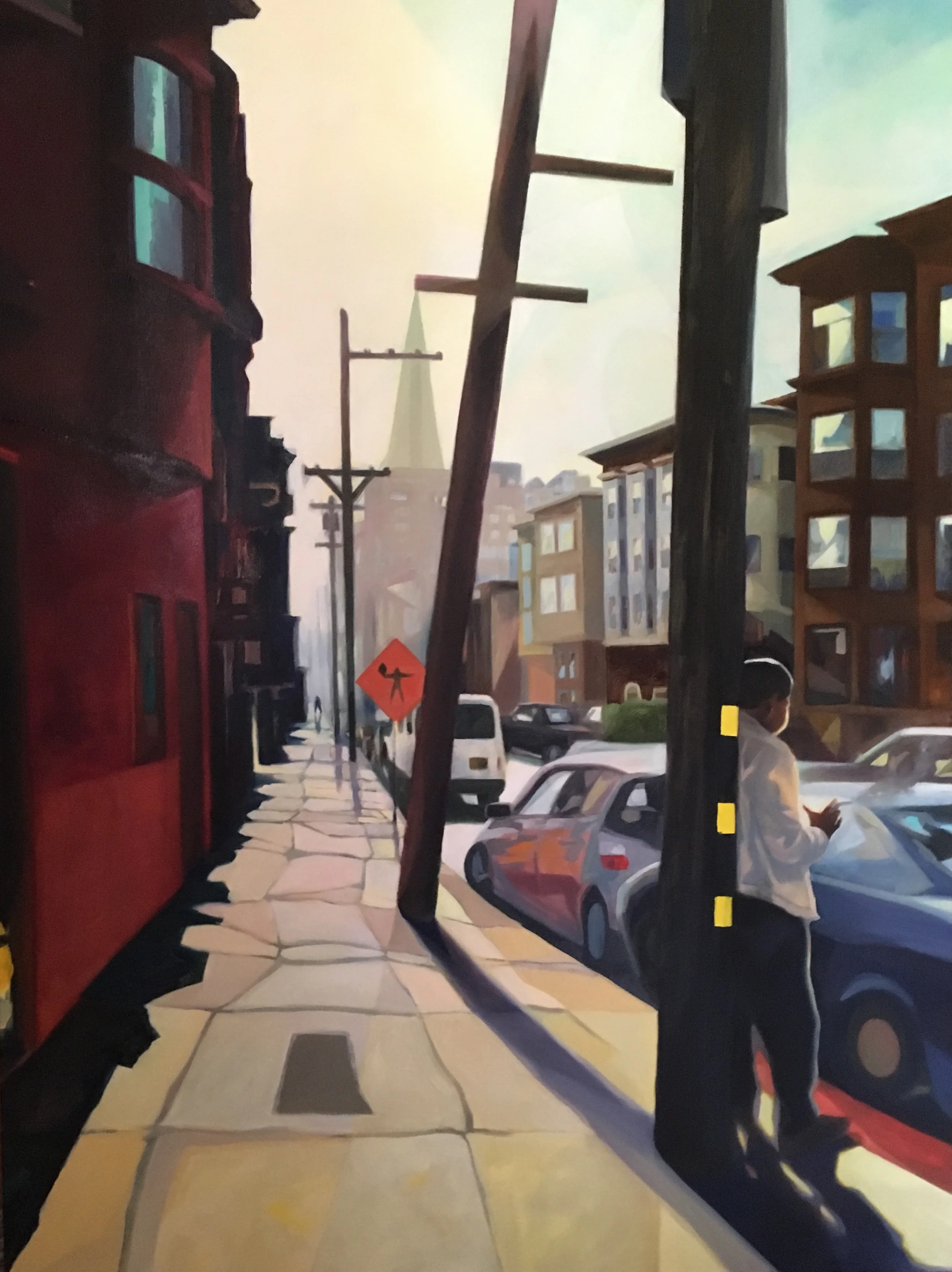 “where godzilla meets king kong " 30"x40" oil on canvas