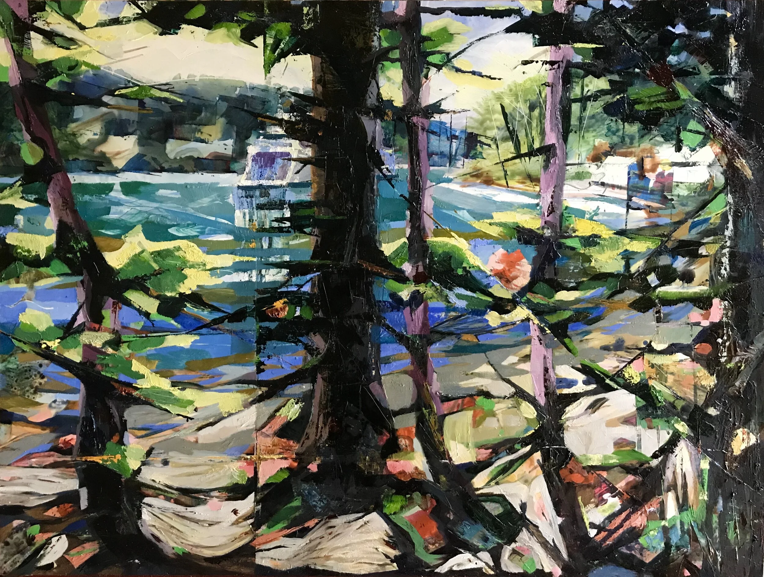 “beach” 18” x 24” mixed media