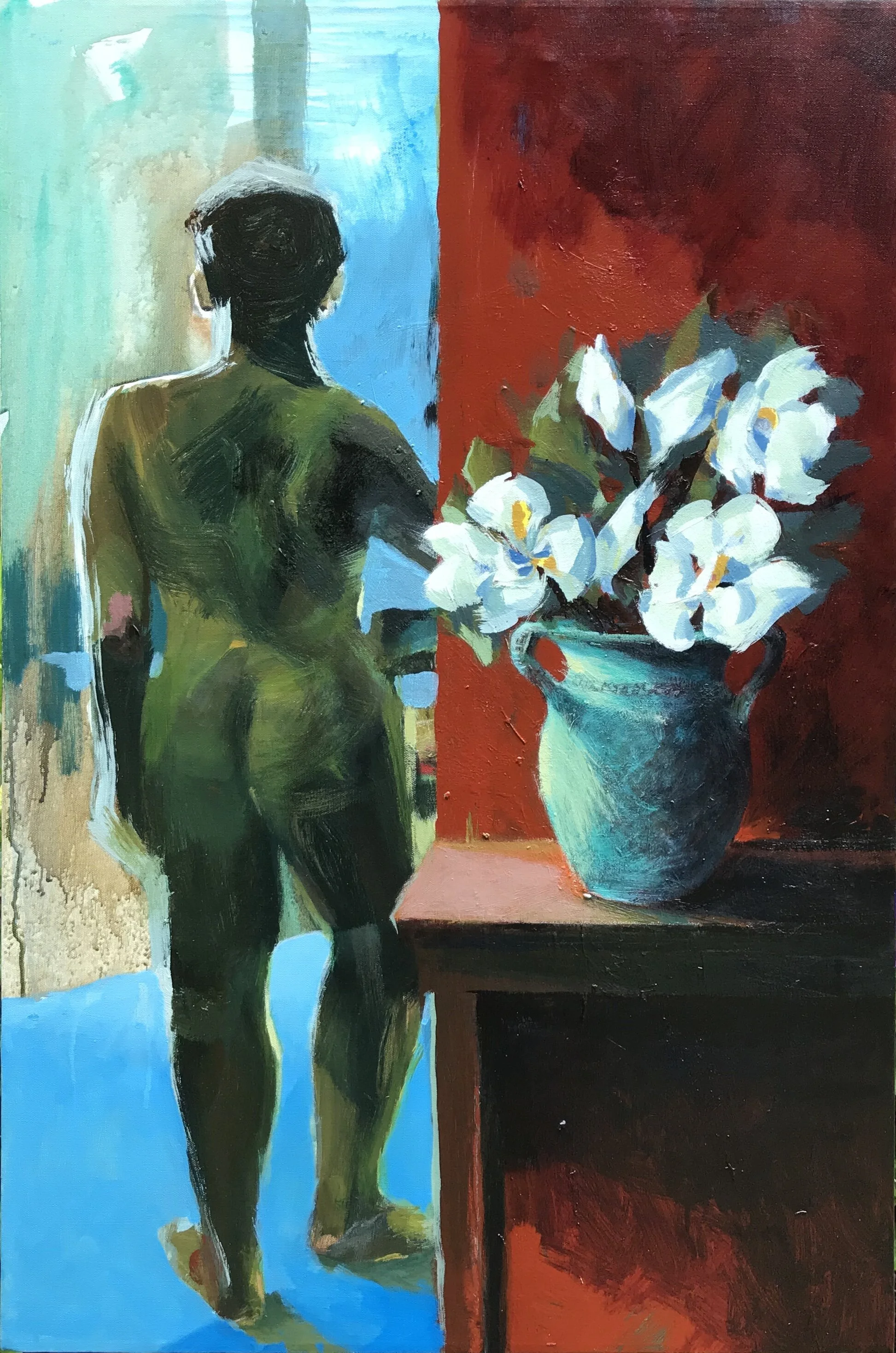 “magnolias” 24” x 30” acrylic on canvas