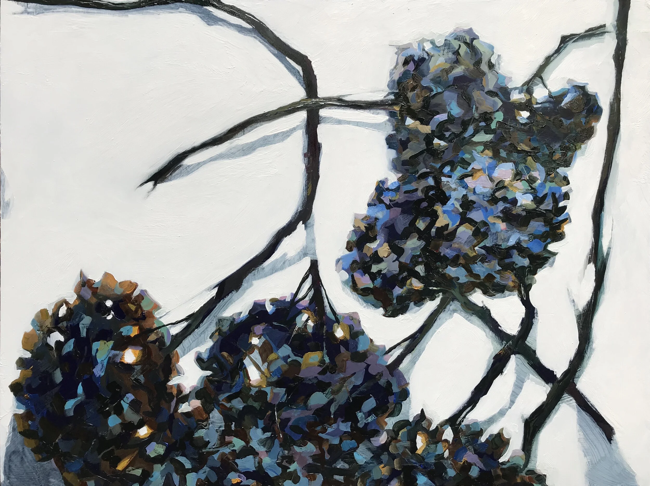 “wintering”  24”x18” mixed media on panel