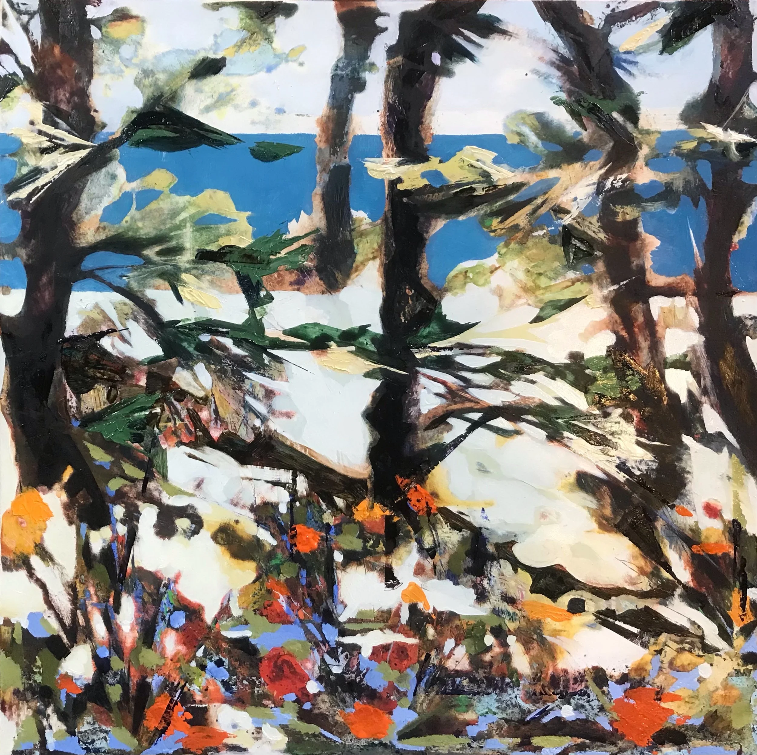 “to the beach”