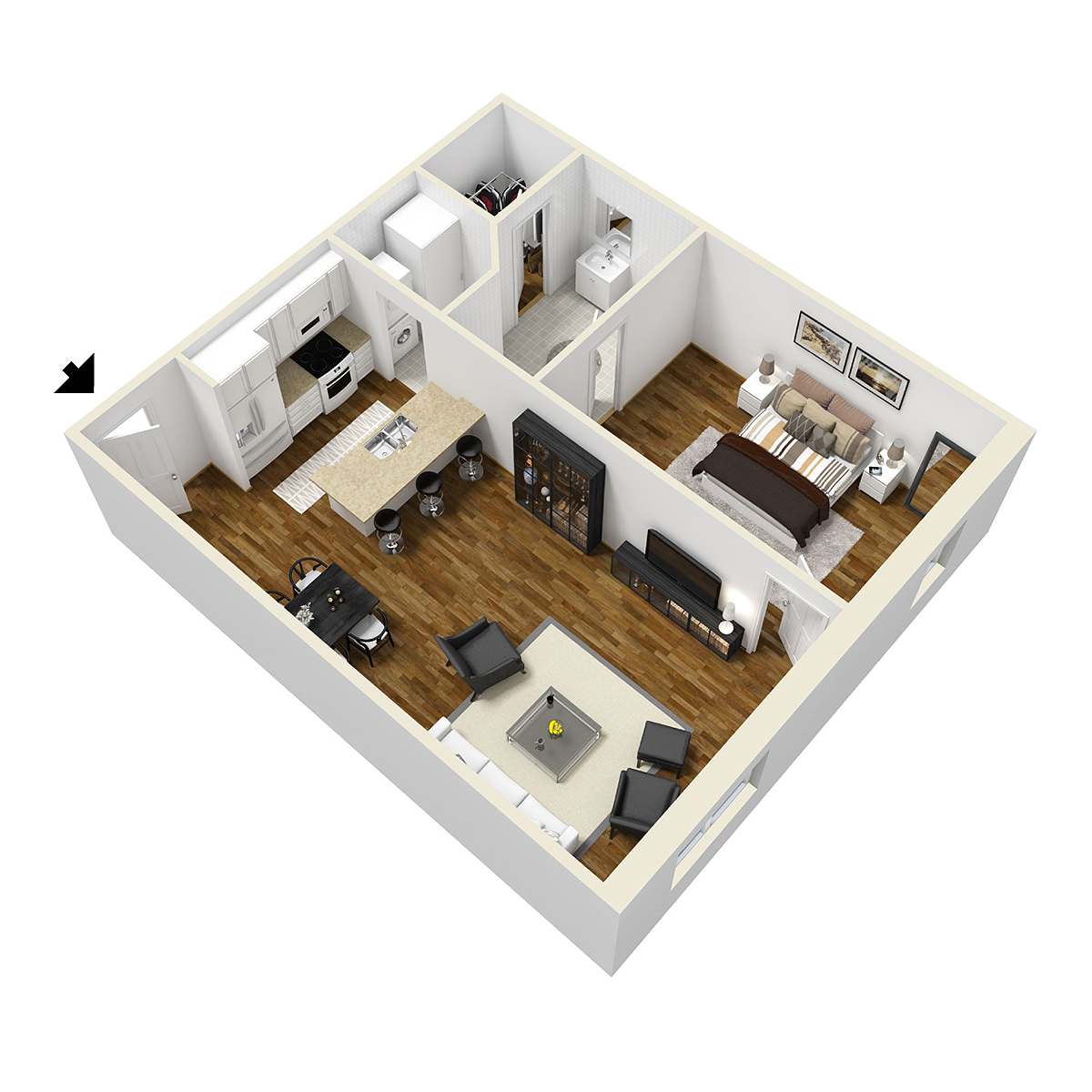 One room typical layout