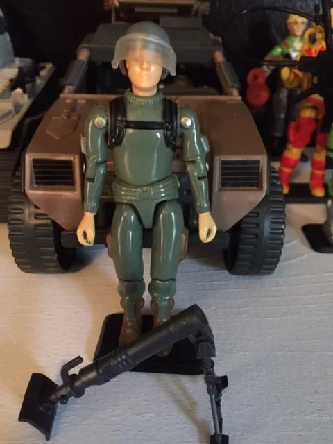 1982 straight arm original 3.75" series G.I. Joe MORTAR soldier short Fuse