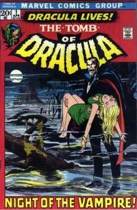 marvel comic's 1970's Tomb of Dracula series.