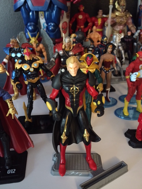 here is quasar displayed among the various other marvel heroes.