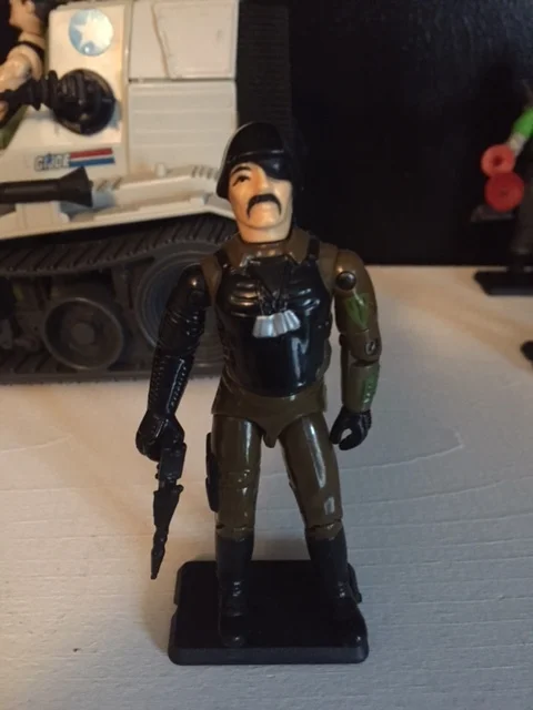 Major Bludd is a mercenary that often works for cobra. He is one of the few G.I. Joe action figures ever made that isn't articulate at the elbow (only on the right side).