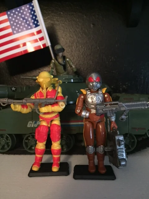 blowtorch was later replaced in the line by charbroil. charbroil is a much worse looking action figure with his alien like helmet and his flame thrower which looks nothing like an actual flame thrower. in my opinion, blowtorch is a far superior figure.