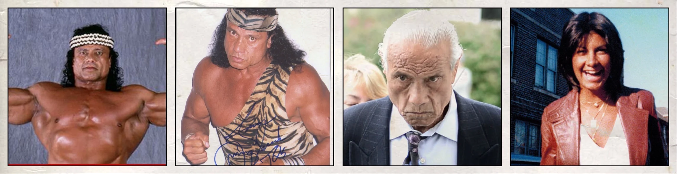 Jimmy snuka muscled up bodybuilder, jimmy snuka "stero-type jungle savage, jimmy snuka dying old man, and the real victim of the story, nancy argentino- murder victim that never got justice.