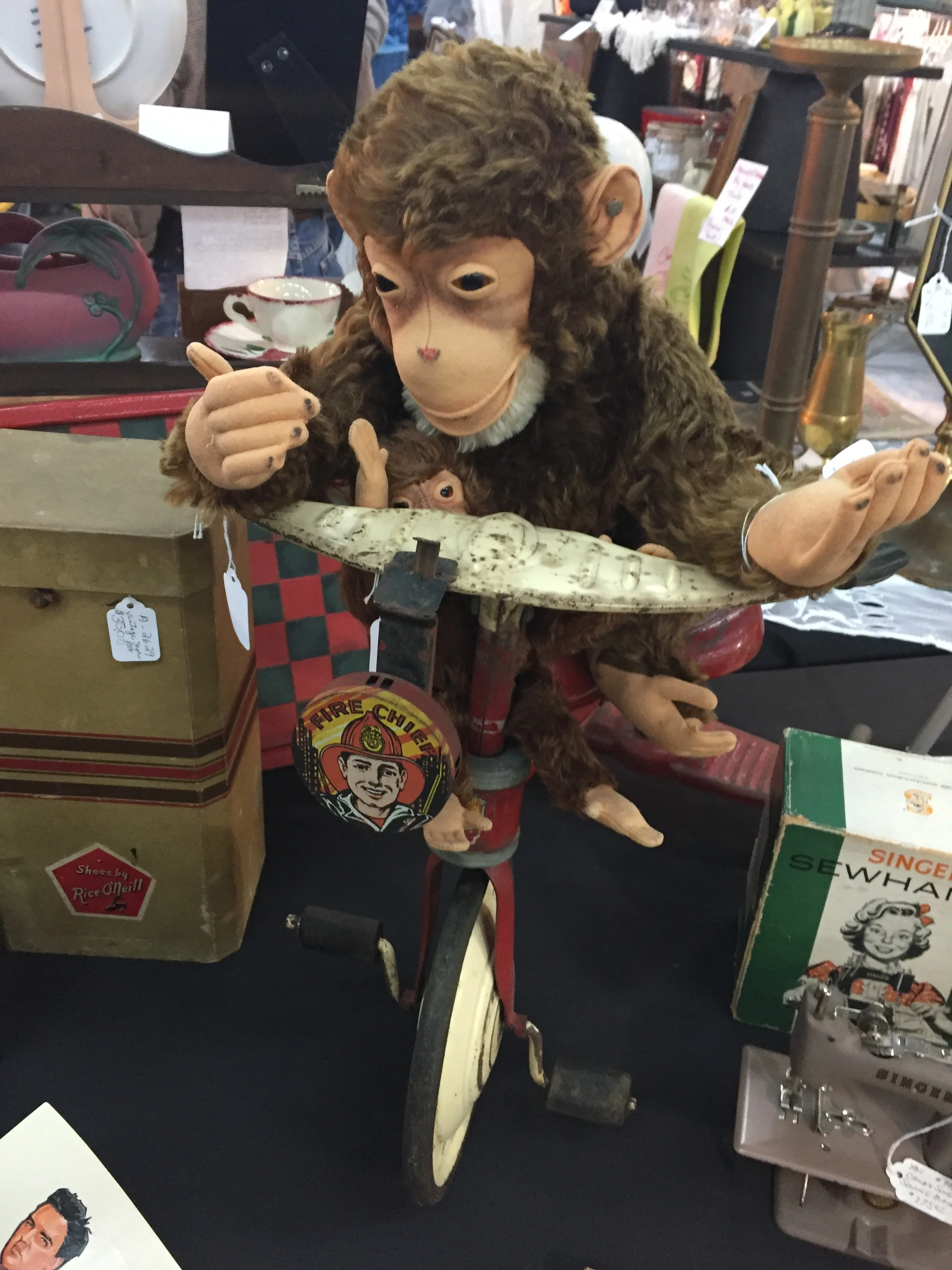 fire chief monkey on a tricycle. 'nuff said.