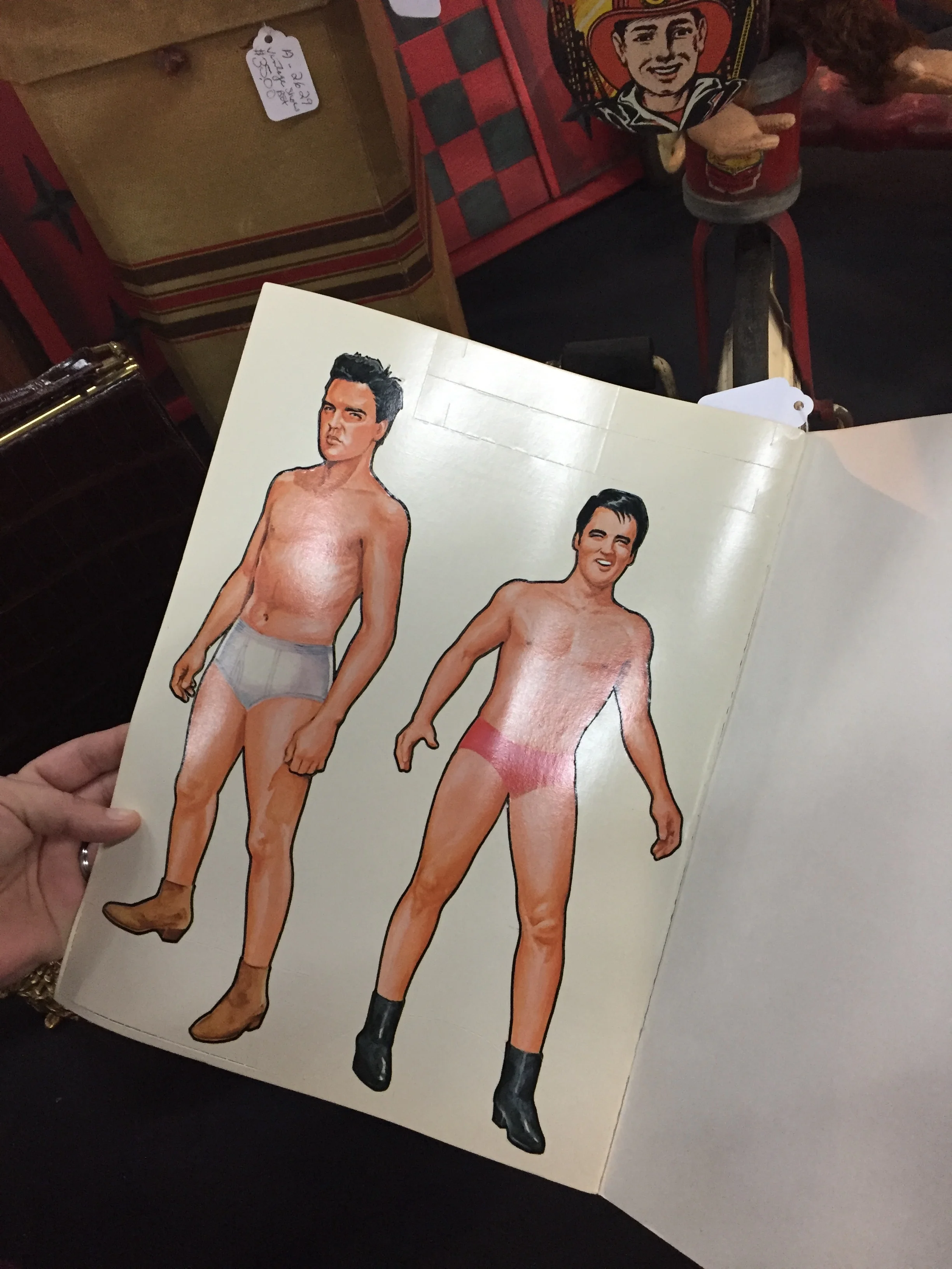 elvis in his underwear.