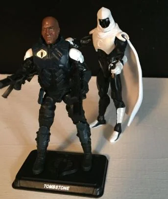 modern moon knight sneaks up on totally not tiny lister G.I. Joe figure for scale.