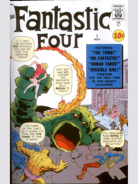 As was the case with many silver age comics, this scene never appears in the book.