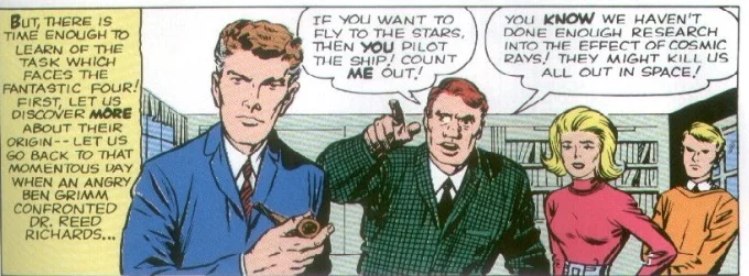reed richards would have you believe that the brutish "Thing' is the dumb one of the fantastic four. however, the truth is, the thing is the only one with a clue.