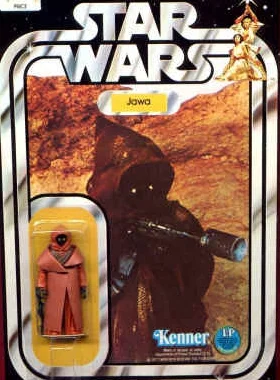 original carded jawa action figure by kenner.