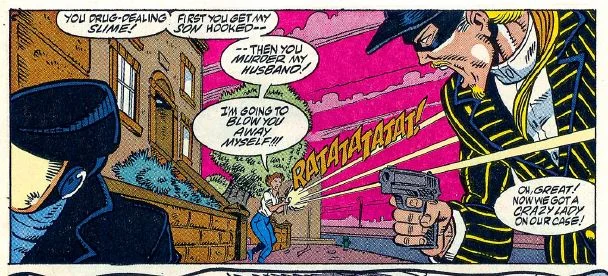 The widow of the fred series crimson guardsman was the next to try and kill The Headman.