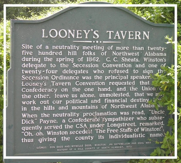Looney's Tavern historical marker. Support When It Was Cool .