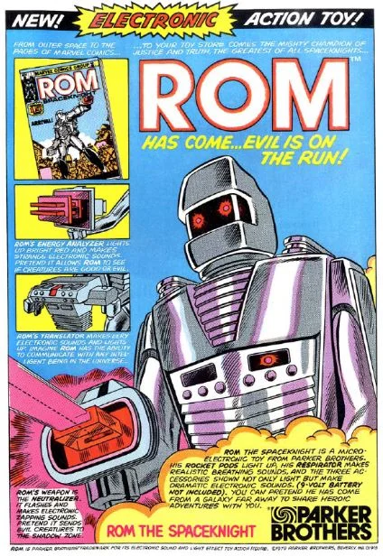 ROM comic book ad circa 1979. Support When It Was Cool .