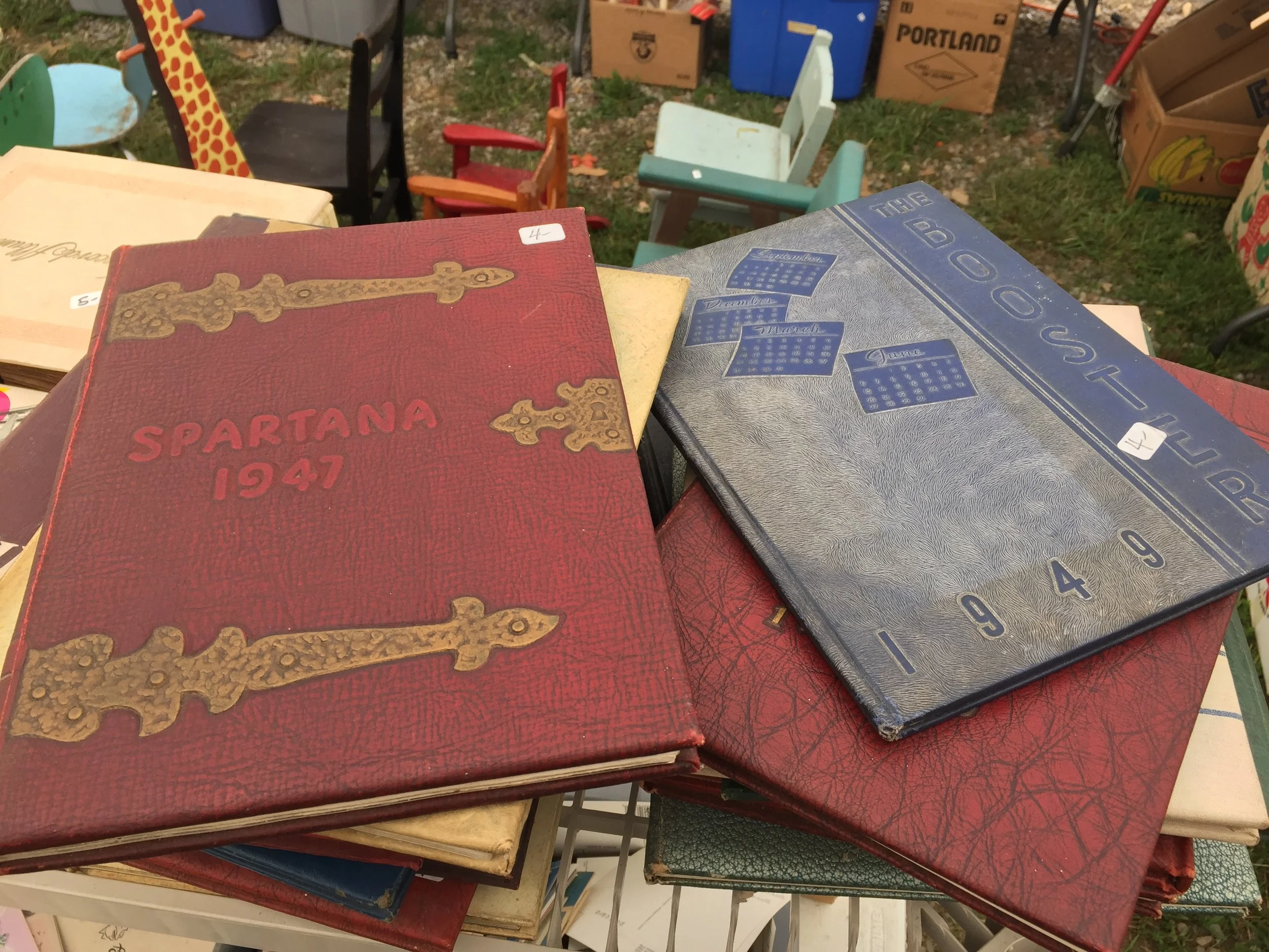 I always love seeing bits of americana like these old high school year books from 1947.