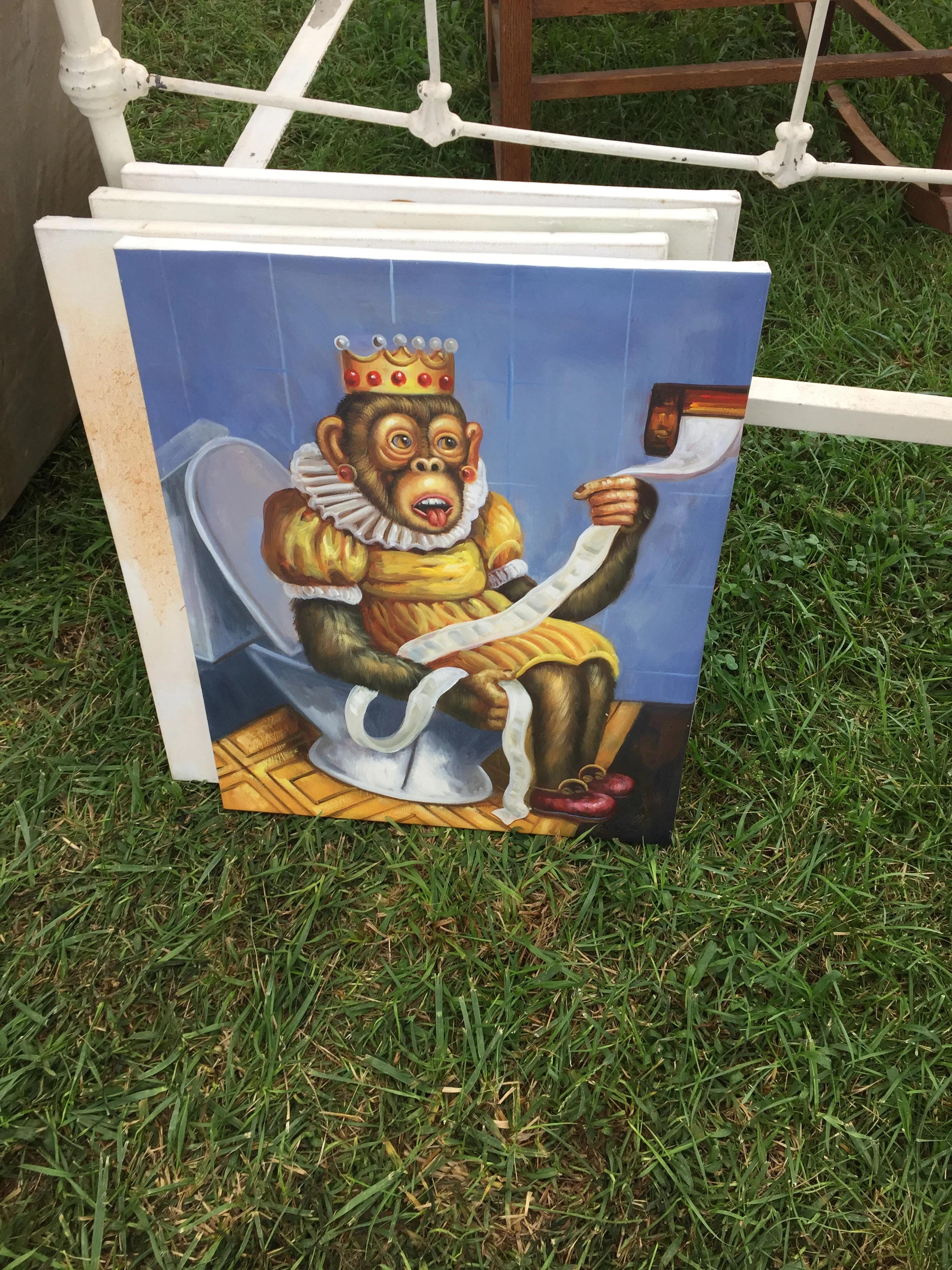 You never know what sort of bizarre items you will find at a yard sale.