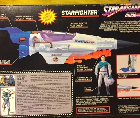 Be back of the box is detailed and shows the working missile launcher and file card.