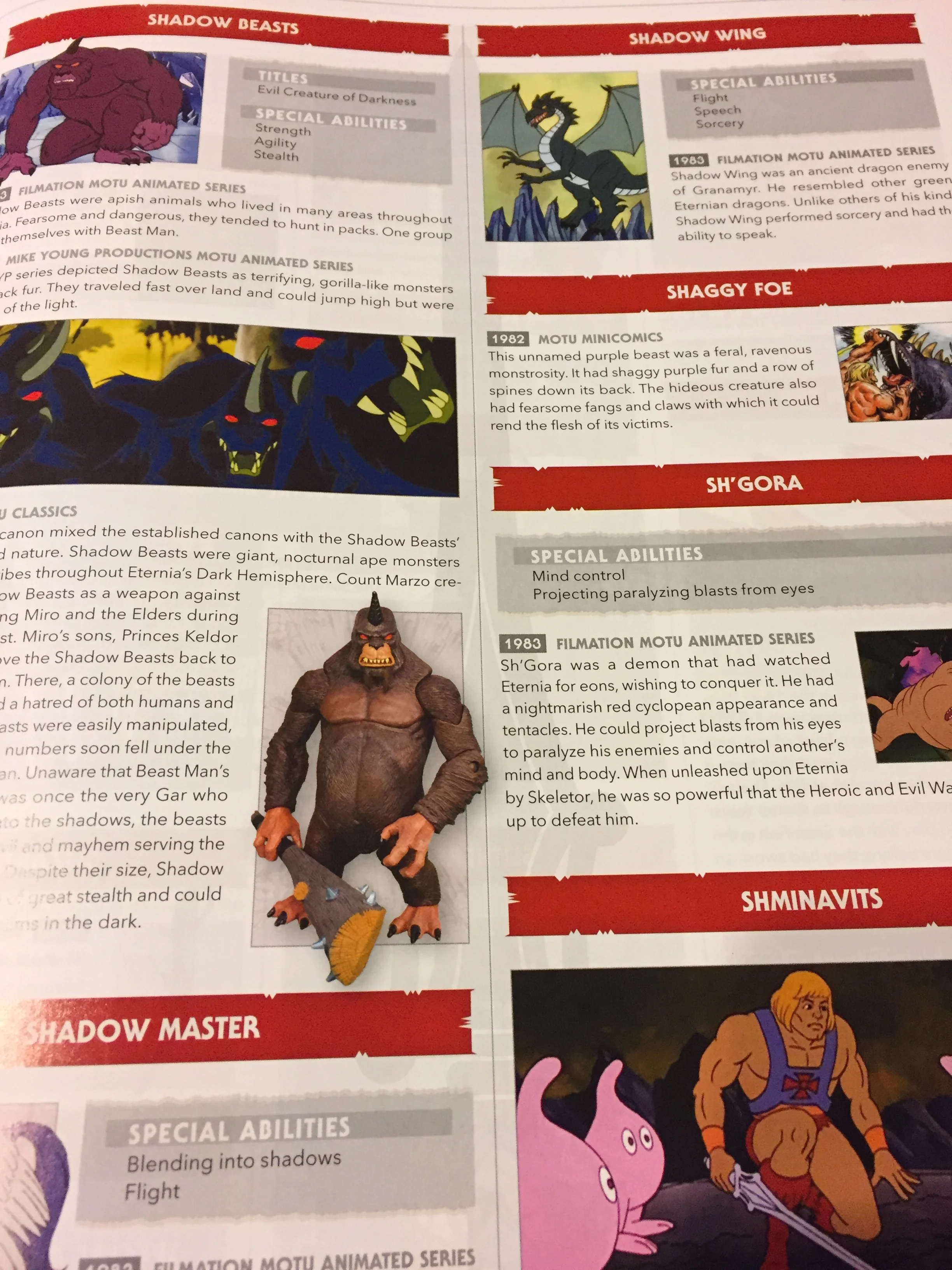 From photos of the comic artwork, to photos of the action figures, to photos of the animated series, this book is packed with visual guides to the masters of the universe.
