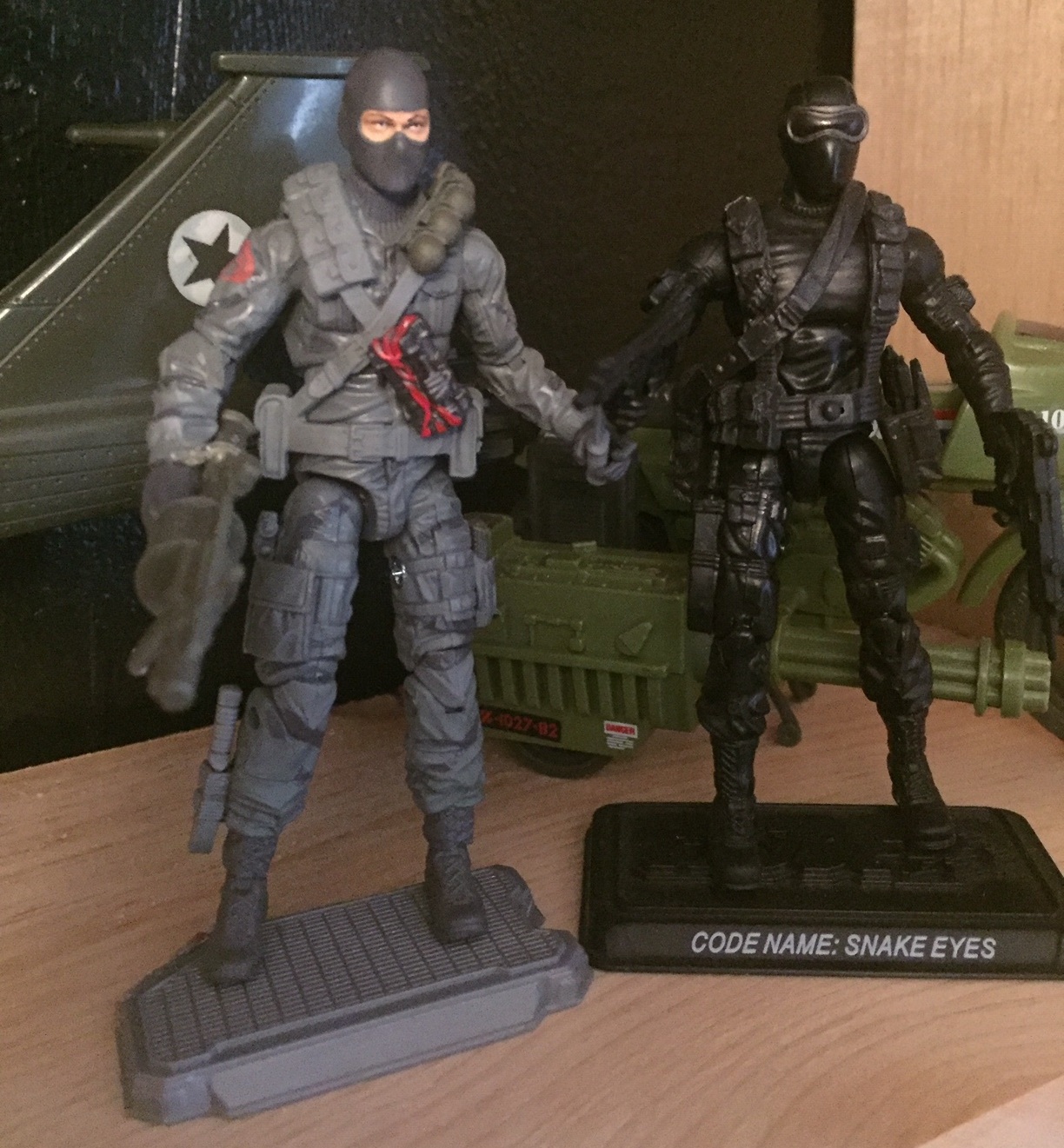 G.I. Joe Firefly (2015) and Snake eyes (2007) from the when it was cool collection