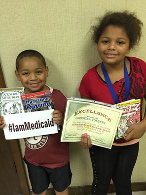  We both have ADHD. Since starting medicine and counseling we now are top readers. Thanks Medicaid! No more trouble at school. #IamMedicaid 