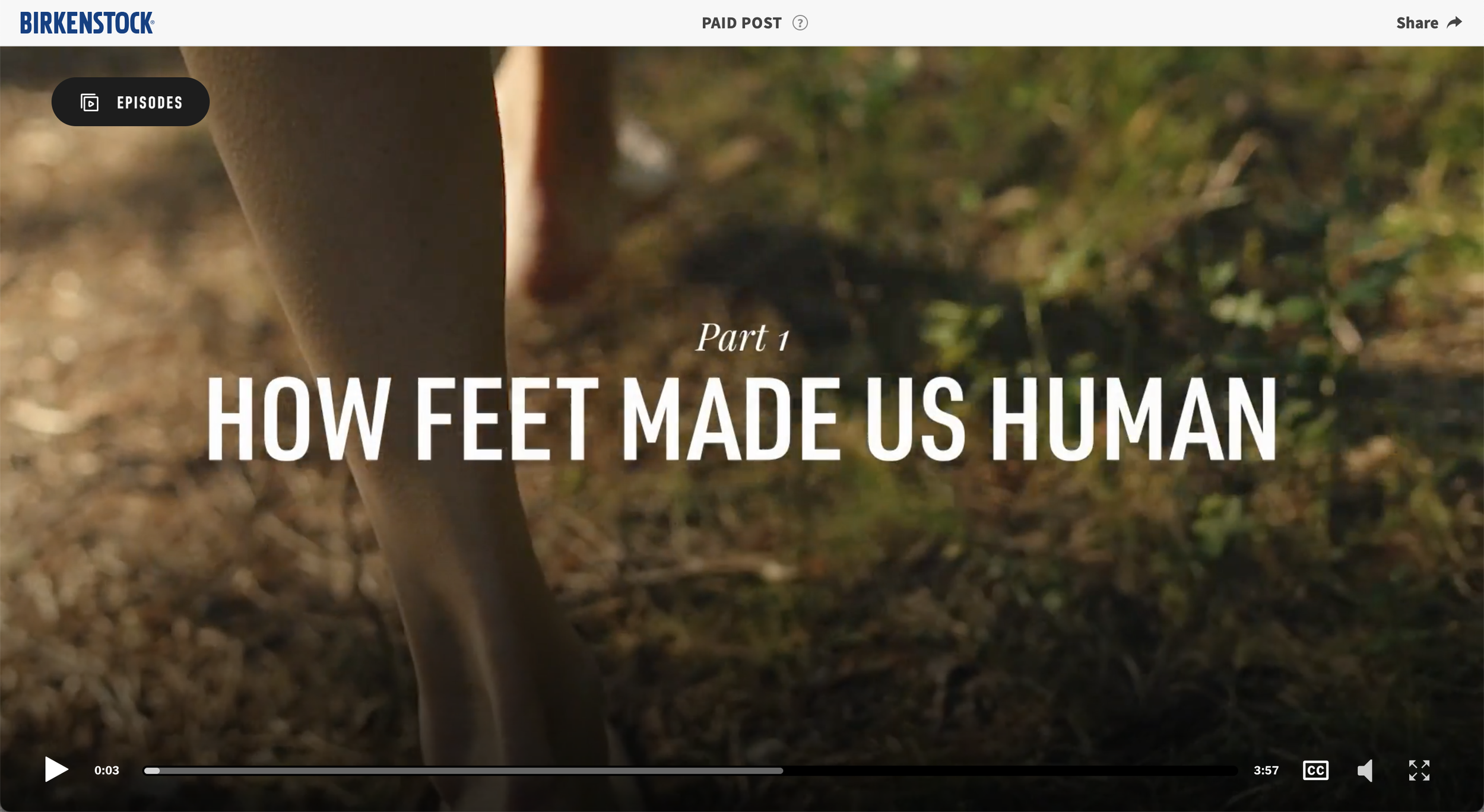Birkenstock: How Feet Made Us Human Part 1