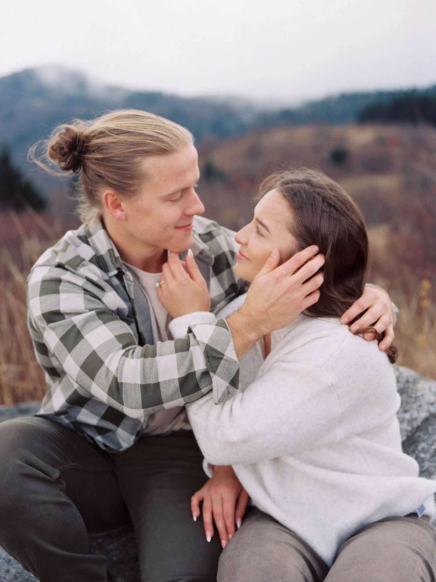 Zack + Jessica in Pisgah, photographed on medium format film. A few of my *favorite* things. Photo four is in my gallery of all time faves.

Cannot wait to watch these two get married in a couple of months! Spending time with them reminds me that tak