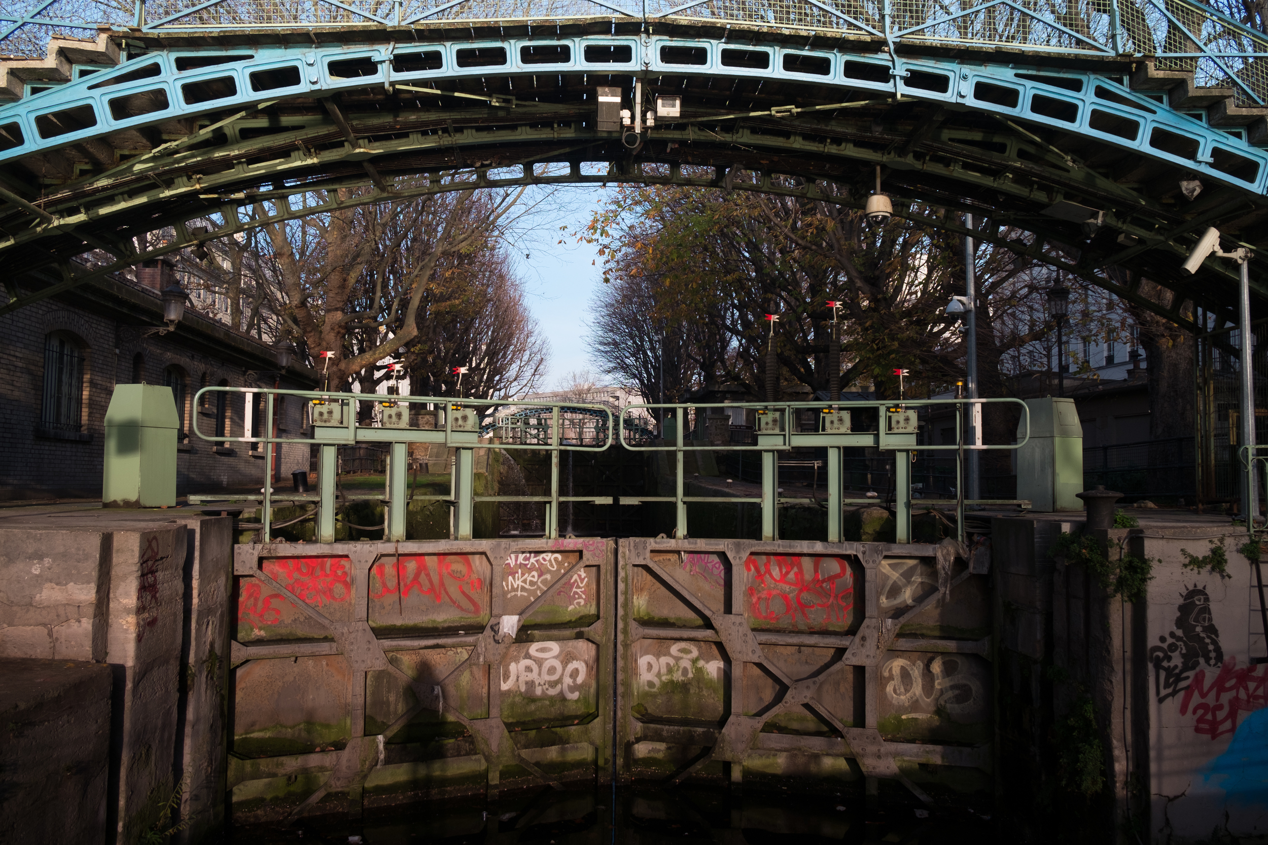 Self-portait, Canal St. Martin, Paris