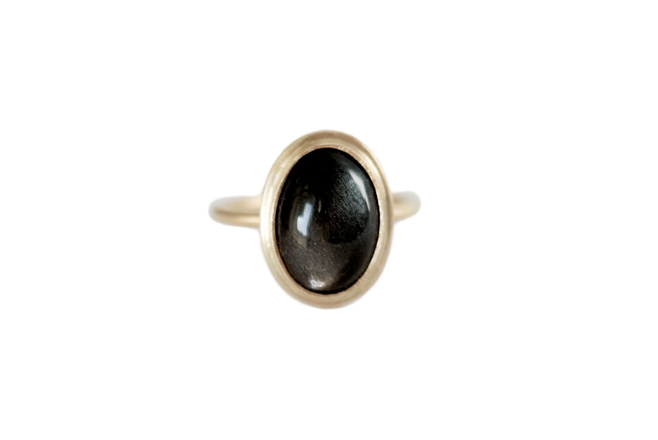 No. 274 Black moonstone cabochon ring