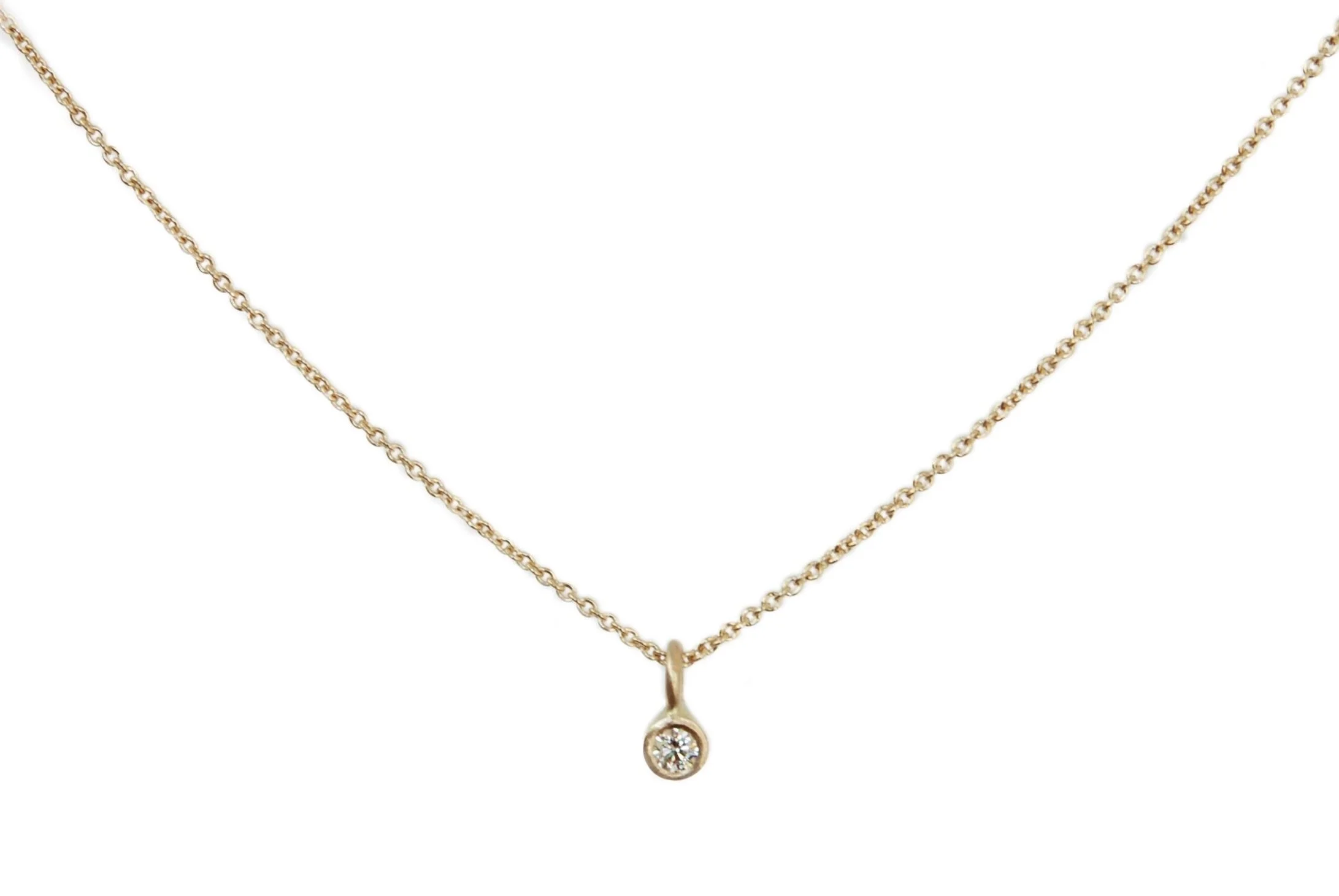 No. 320 Little single diamond charm necklace