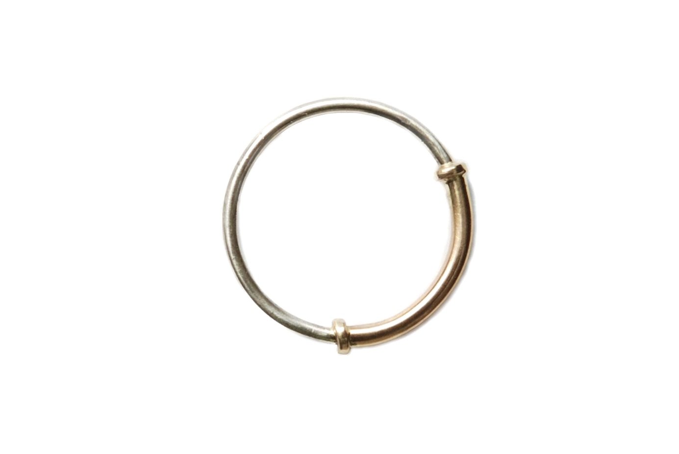 No. 314.ii Silver and gold Pi ring