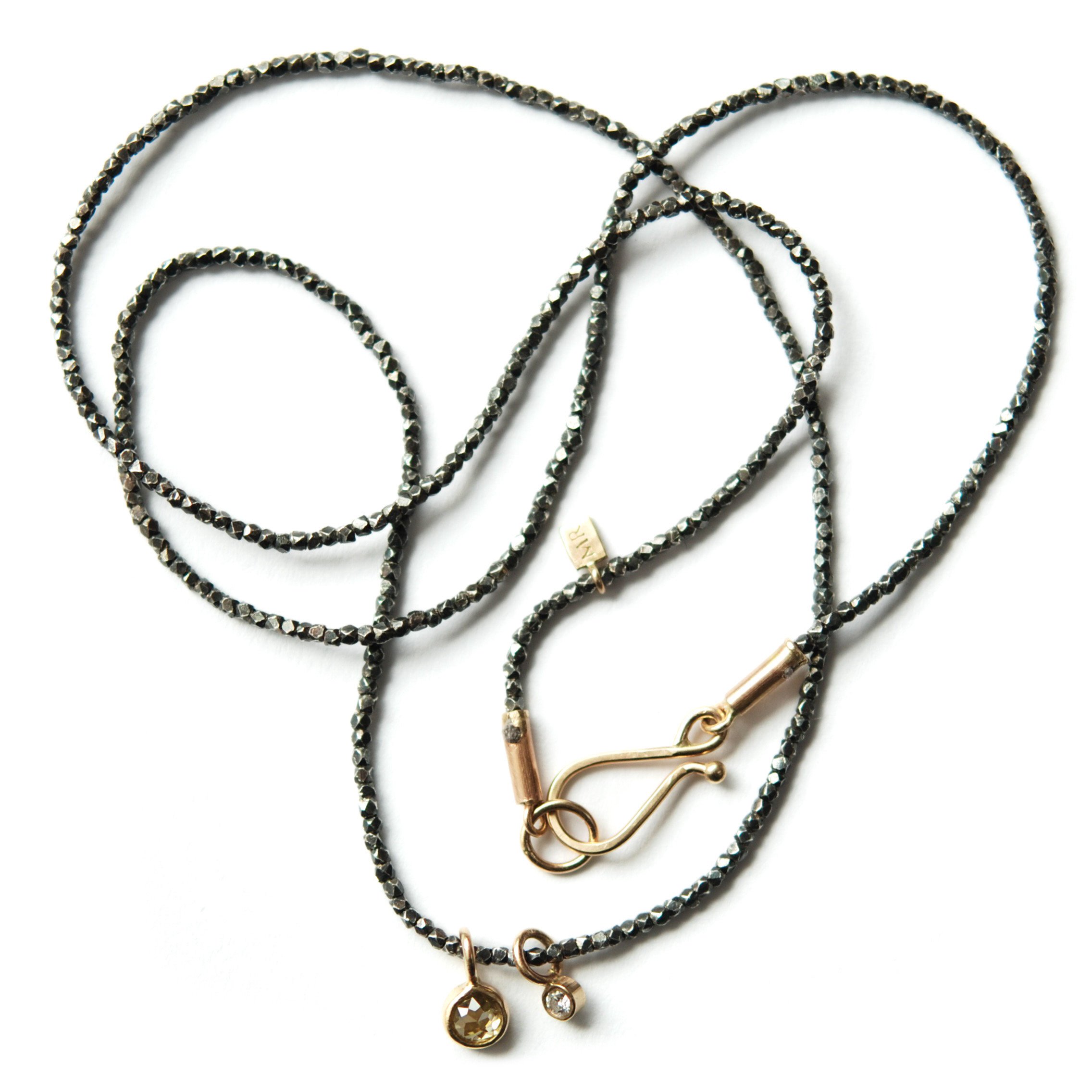 No. 371 Rose cut and brilliant Hill tribe necklace