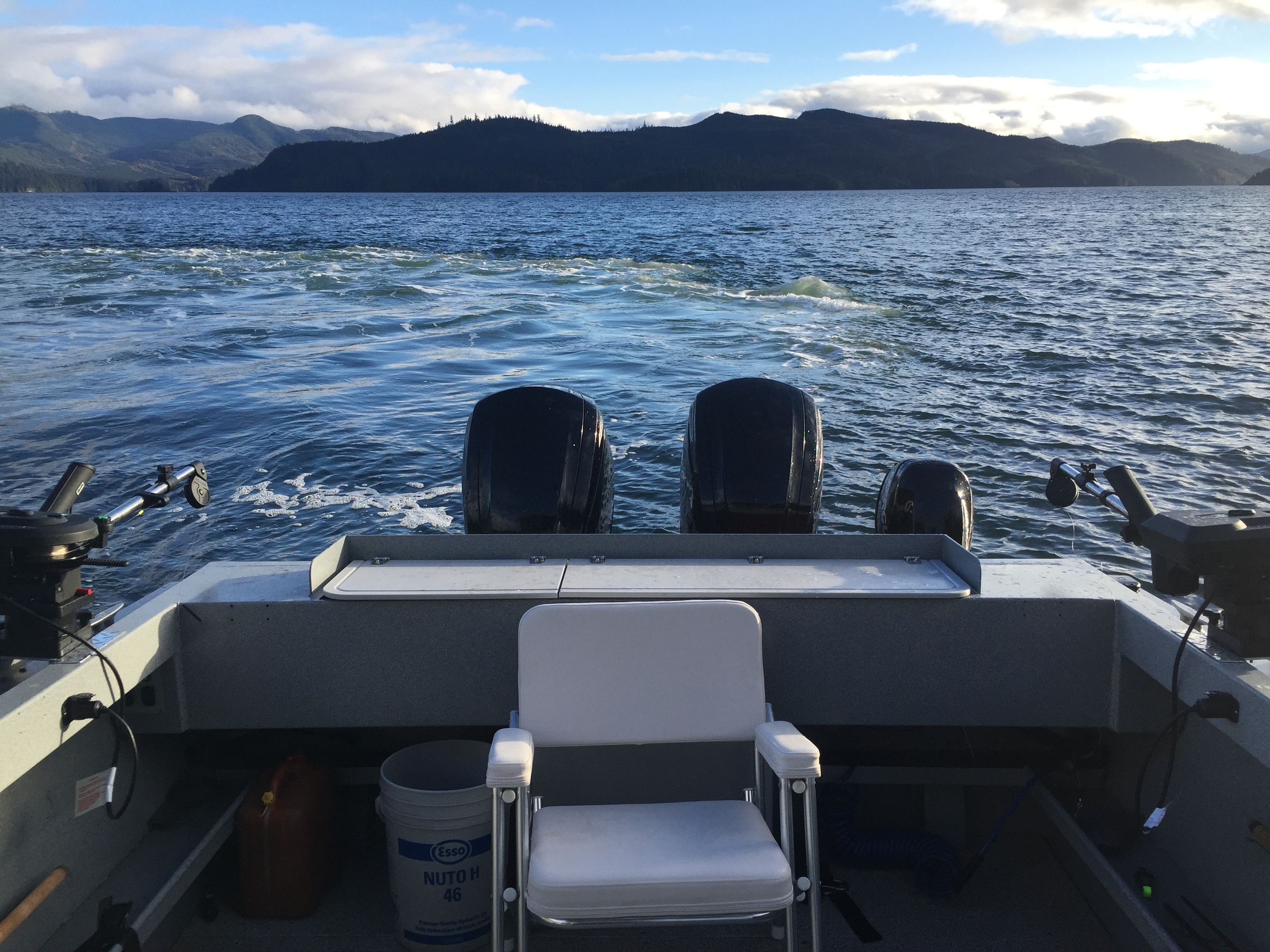 Looking off the back of boat
