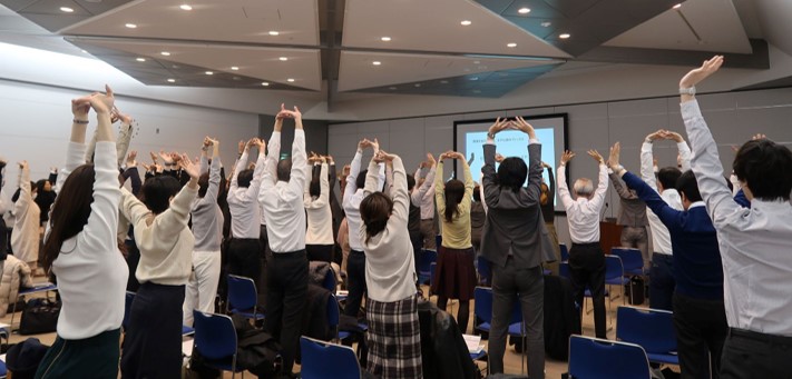 実際の会場での体験フィットネスの様子