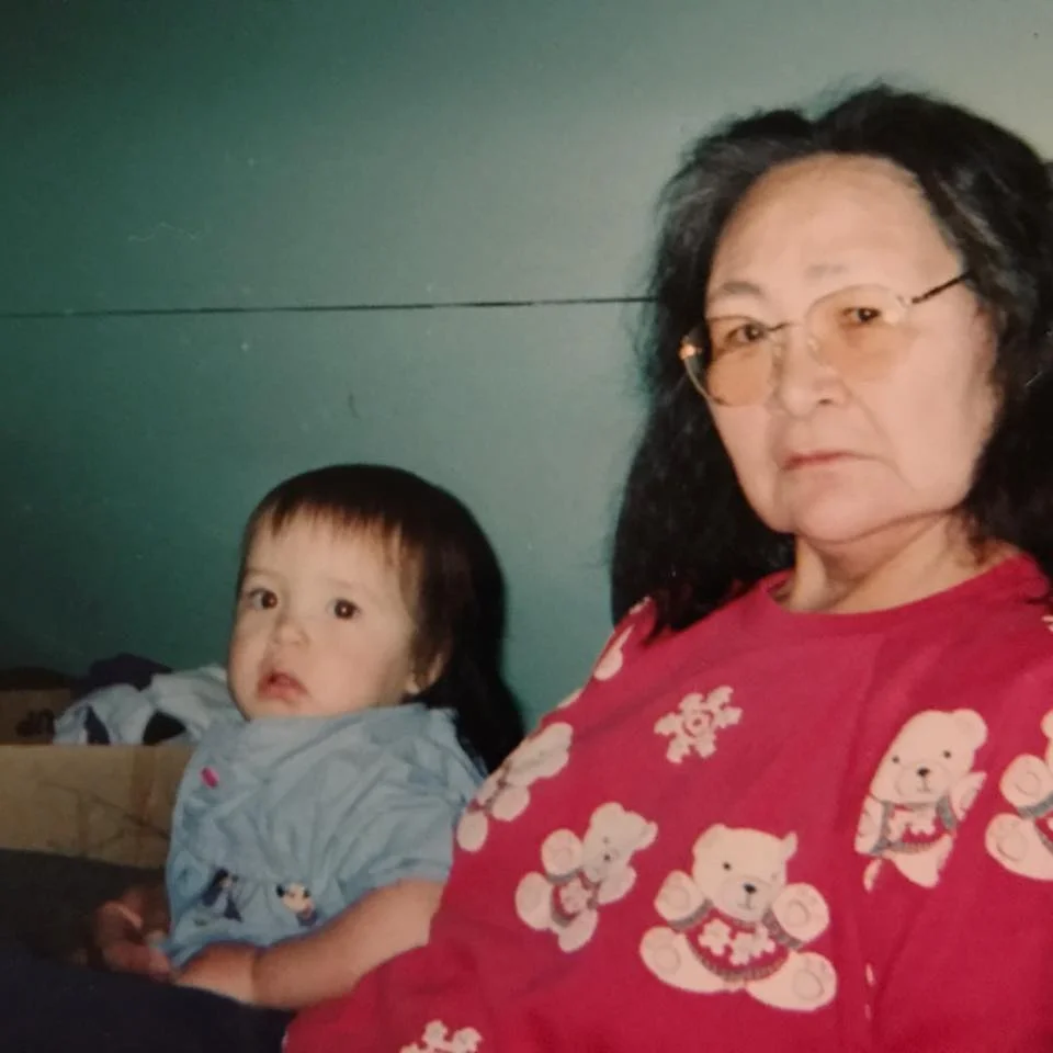 My grandmother Nancy Teayoumeak and I. This photo was taken around 1995. My family says we were really close before she passed in 1996 when I was about 2 years old.