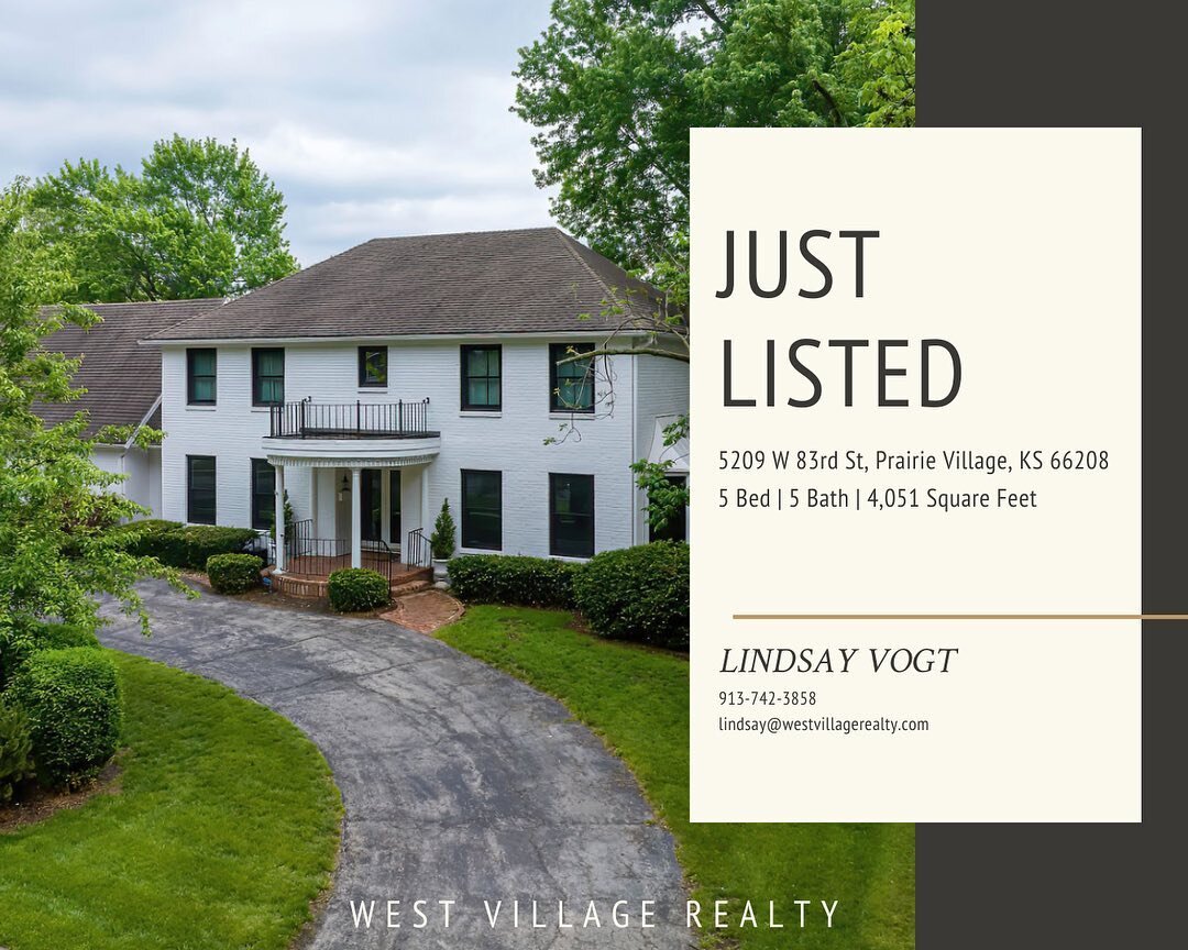 🏡 JUST LISTED || Welcome Home! Beautiful all brick colonial home in the desirable Prairie Village neighborhood, Normandy Square. This home has so much character; 2 beautiful brick fireplaces with beautiful built-ins for extra storage, wood beams in 